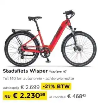 Molecule Stadsfiets Wisper wayfarer H7 aanbieding