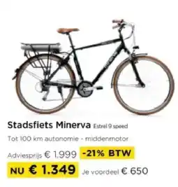 Molecule Stadsfiets Minerva Estrel 9 speed aanbieding