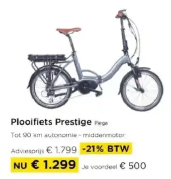 Molecule Plooifiets Prestige Piega aanbieding