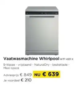 Molecule Vaatwasmachine Whirlpool aanbieding