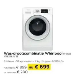 Molecule Was-droogcombinatie Whirlpool aanbieding