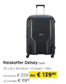 Molecule Reiskoffer Delsey Clavel aanbieding