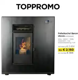 Molecule Pelletkachel Baron stoves HY-PD-BLACK aanbieding