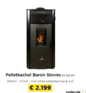 Molecule Pelletkachel Baron Stoves aanbieding