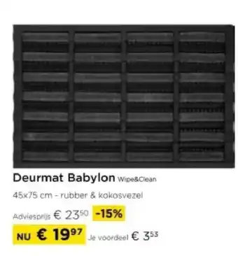 Molecule Deurmat Babylon WipesCiean aanbieding