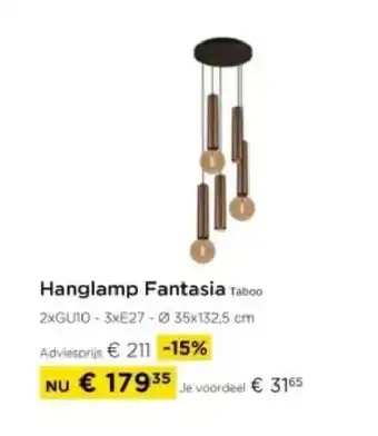 Molecule Hanglamp Fantasia Taboo aanbieding