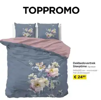 Molecule Dekbedovertrek Sleeptime Gigi blauw aanbieding