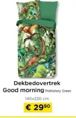 Molecule Dekbedovertrek Good morning Prehistory Green aanbieding