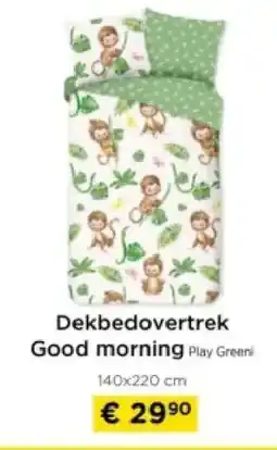 Molecule Dekbedovertrek Good morning Play Greeni aanbieding