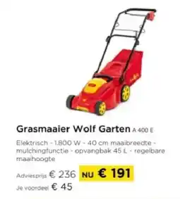 Molecule Grasmaaier Wolf Garten aanbieding