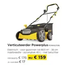 Molecule Verticuteerder Powerplus POwxG7516 aanbieding