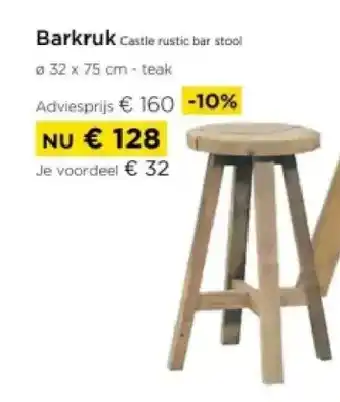 Molecule Barkruk Castle rustic bar stool aanbieding