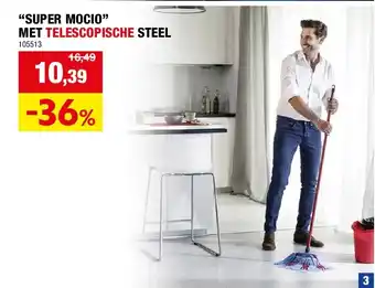 Hubo “SUPER MOCIO” MET TELESCOPISCHE STEEL aanbieding