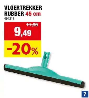 Hubo VLOERTREKKER RUBBER 45 cm aanbieding