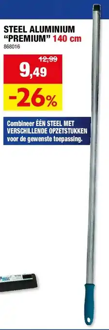 Hubo STEEL ALUMINIUM “PREMIUM” 140 cm aanbieding