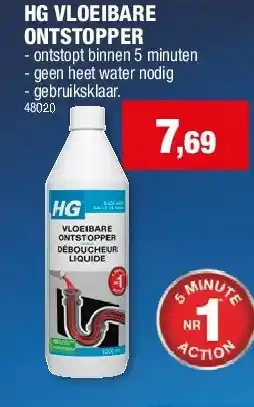 Hubo HG VLOEIBARE ONTSTOPPER aanbieding