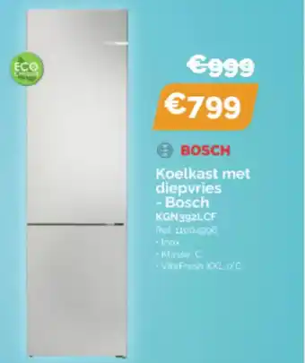 Krëfel Bosch koelkast met diepvries  KGN392LCF aanbieding