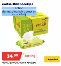 Bol.com Zwitsal billendoekjes aanbieding