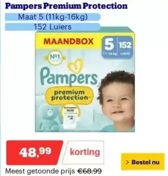 Bol.com Pampers premium protection aanbieding