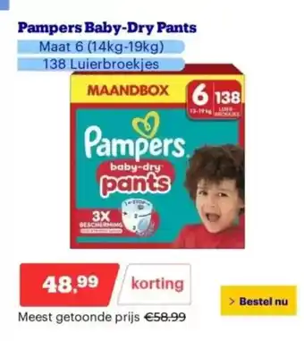 Bol.com Pampers baby dry pants aanbieding