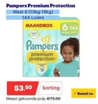 Bol.com Pampers premium protection aanbieding