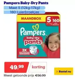 Bol.com Pampers baby dry pants aanbieding