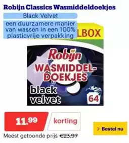 Bol.com Robijn classics wasmiddeldoekjes aanbieding