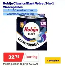 Bol.com Robijn classics black velvet 3-in-1 wascapsules aanbieding