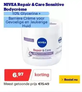 Bol.com NIVEA repair & care sensitive bodycrème aanbieding