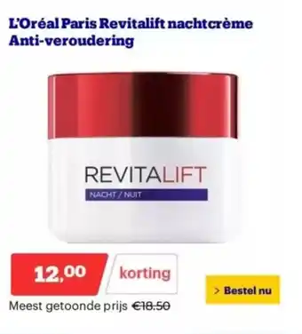 Bol.com L'Oréal Paris Revitalift nachtcrème Anti veroudering aanbieding