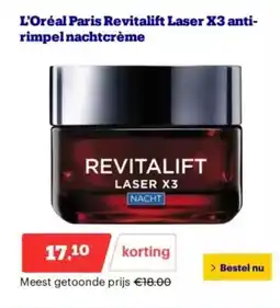 Bol.com L'Oréal Paris Revitalift Laser X3 anti rimpel nachtcrème aanbieding