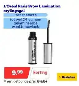 Bol.com L'oréal paris brow lamination stylingsgel aanbieding