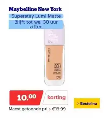 Bol.com Maybelline new york aanbieding