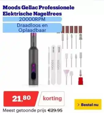 Bol.com Moods gellac professionele elektrische nagelfrees aanbieding