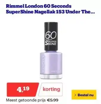 Bol.com Rimmel london 60 seconds supershine nagellak 153 under the aanbieding