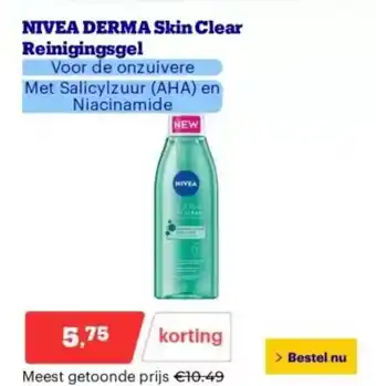 Bol.com NIVEA DERMA Skin Clear Reinigingsgel aanbieding