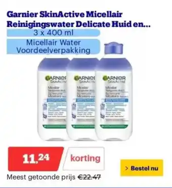 Bol.com Garnier SkinActive Micellair Reinigingswater Delicate Huid en aanbieding