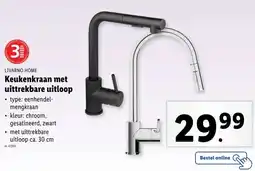 Lidl Keukenkraan met uittrekbare uitloop aanbieding