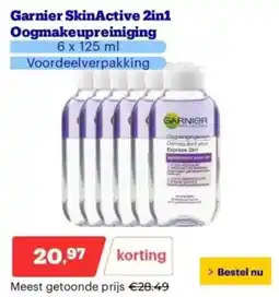 Bol.com Garnier SkinActive 2in1 Oogmakeupreiniging aanbieding