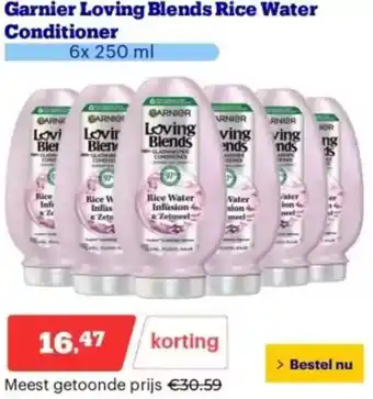 Bol.com Garnier Loving Blends Rice Water Conditioner aanbieding