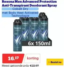 Bol.com Rexona Men Advanced Protection Anti Transpirant Deodorant Spray aanbieding