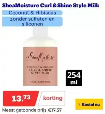 Bol.com SheaMoisture Curl & Shine Style Milk aanbieding