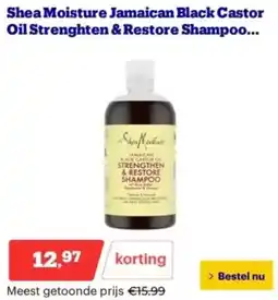 Bol.com Shea Moisture Jamaican Black Castor Oil Strenghten & Restore Shampoo aanbieding