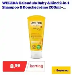 Bol.com Weleda Calendula Baby & Kind 2-in-1 Shampoo & Douchecrème aanbieding