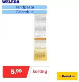 Bol.com Weleda Tandpasta Calendula aanbieding