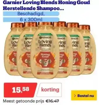 Bol.com Garnier Loving Blends Honing Goud Herstellende Shampoo aanbieding