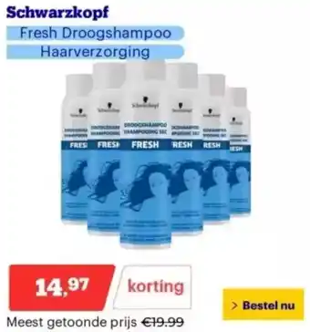 Bol.com Schwarzkopf Fresh Droogshampoo Haarverzorging aanbieding