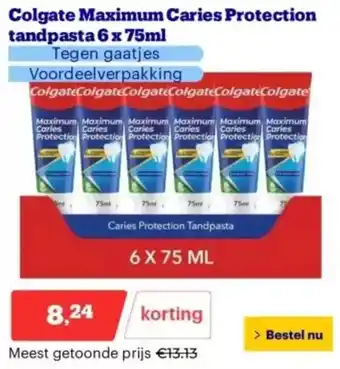 Bol.com Colgate Maximum Caries Protection tandpasta aanbieding