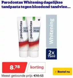 Bol.com Parodontax Whitening dagelijkse tandpasta tegen bloedend tandvlee aanbieding