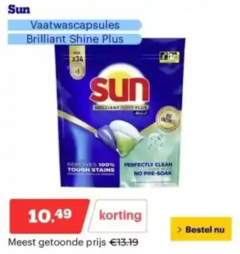 Bol.com Sun Vaatwascapsules Brilliant Shine Plus aanbieding